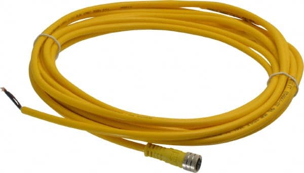 Brad Harrison 403000A10M050 3 Amp, M8 Female Straight to Pigtail Cordset Sensor and Receptacle 