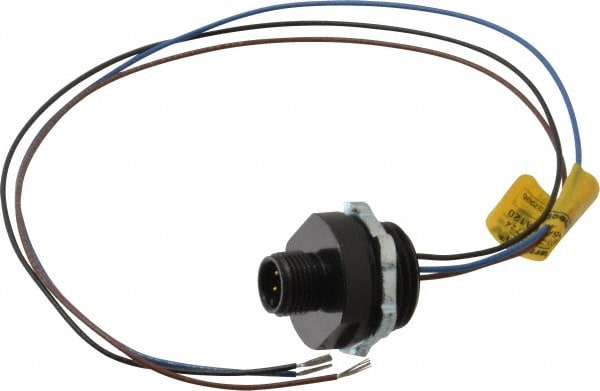 4 Amp, M12 Male Straight Receptacle
