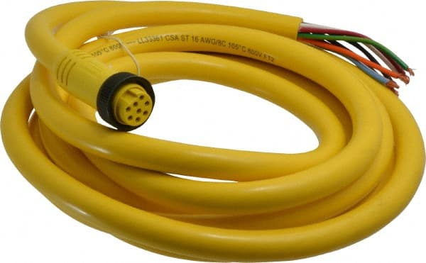 Brad Harrison 208000A01F120 7 Amp, Female Straight to Pigtail Cordset Sensor and Receptacle 