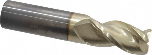 Accupro 35075016NS05030 Corner Radius End Mill: 3/4" Dia, 1" LOC, 0.03" Radius, 3 Flutes, Solid Carbide 