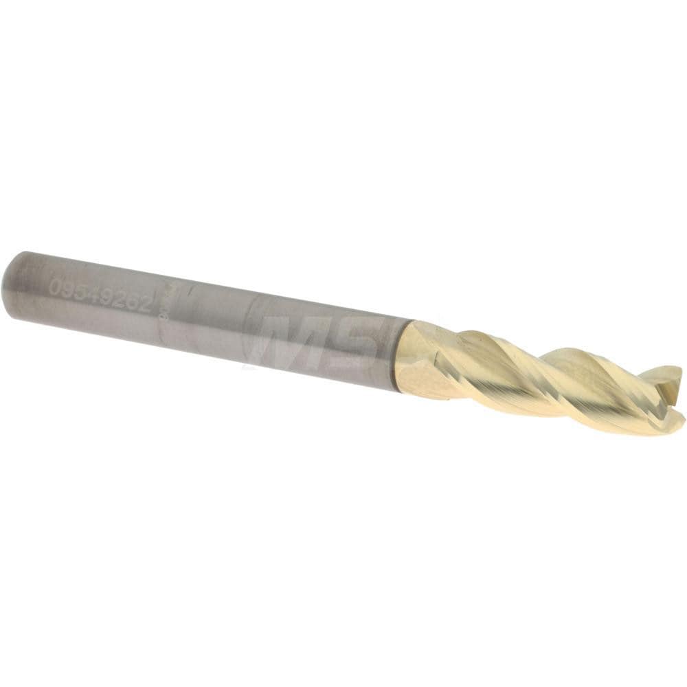 Accupro 35025012015C5 Corner Radius End Mill: 1/4" Dia, 3/4" LOC, 0.015" Radius, 3 Flutes, Solid Carbide 