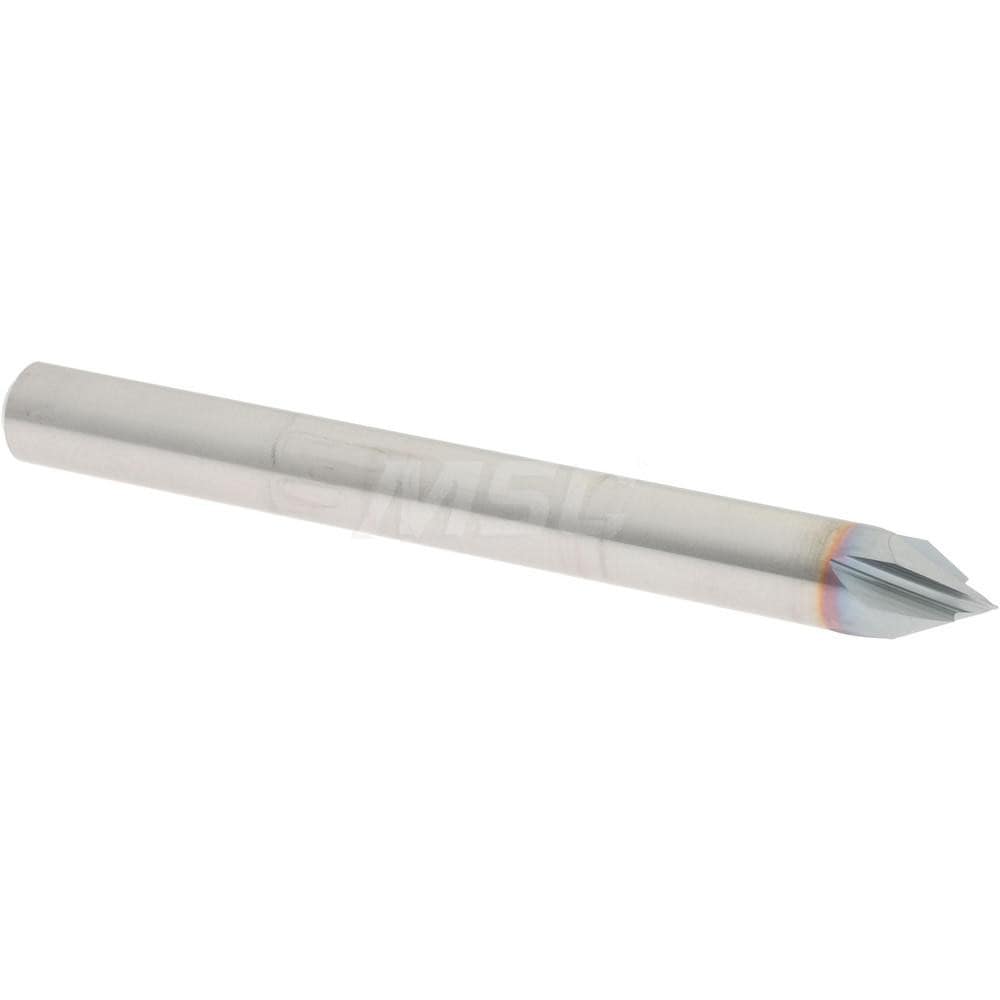 Accupro 942500060C4 Chamfer Mill: 4 Flutes, Solid Carbide 