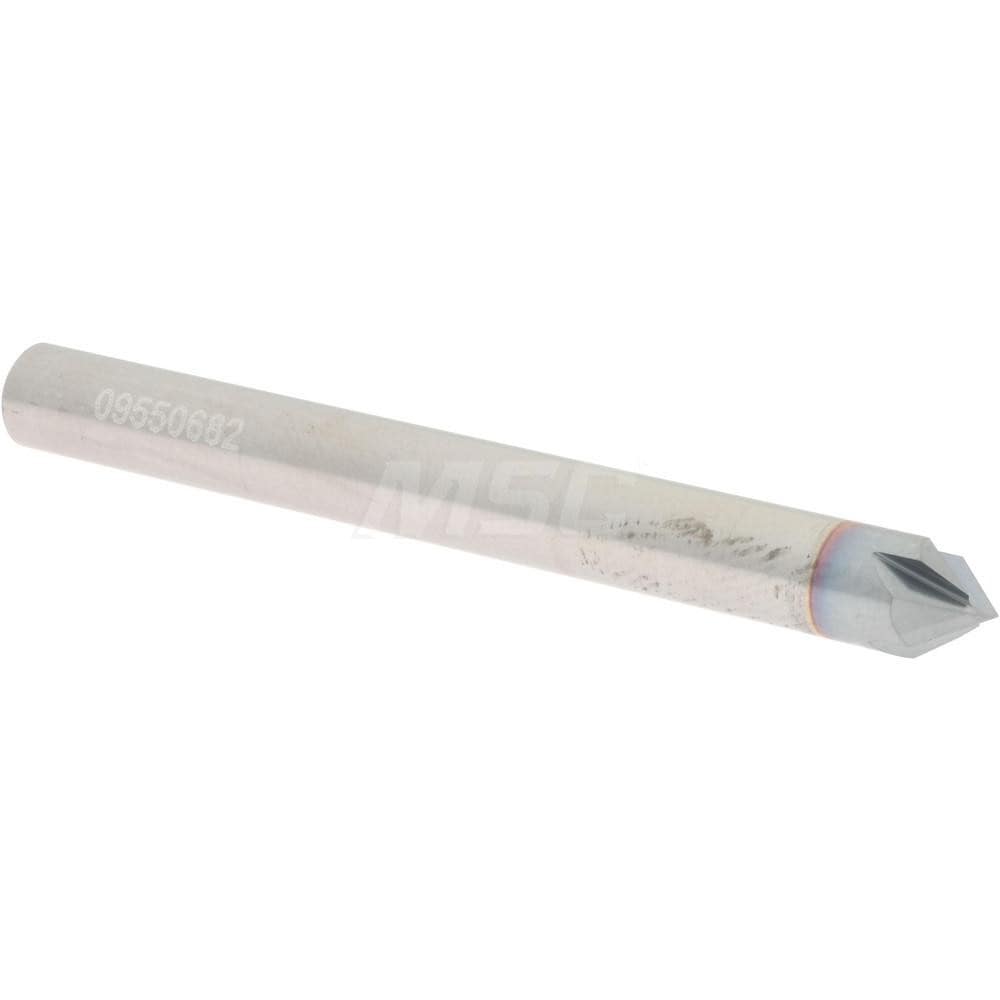 Accupro 942500082C4 Chamfer Mill: 4 Flutes, Solid Carbide 