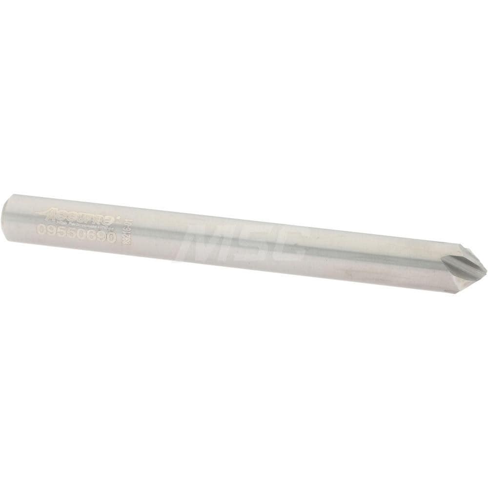 Accupro 942500090 Chamfer Mill: 4 Flutes, Solid Carbide 