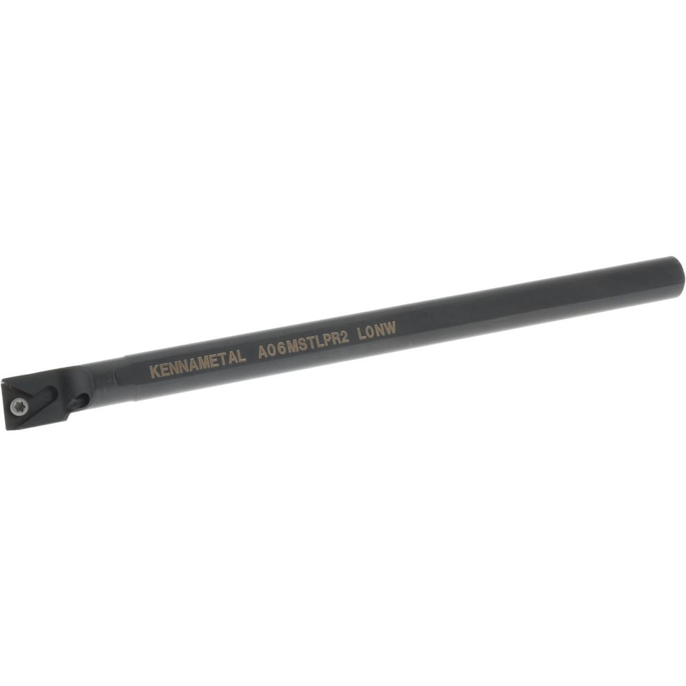Indexable Boring Bar: A06STLPR2, 12.19 mm Min Bore Dia, Right Hand Cut, 3/8" Shank Dia, -5 ° Lead Angle, Steel