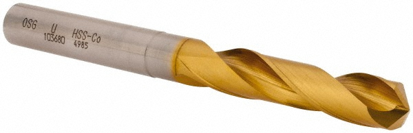 OSG 10368005 Screw Machine Length Drill Bit: 0.368" Dia, 130 &deg;, Cobalt High Speed Steel Image