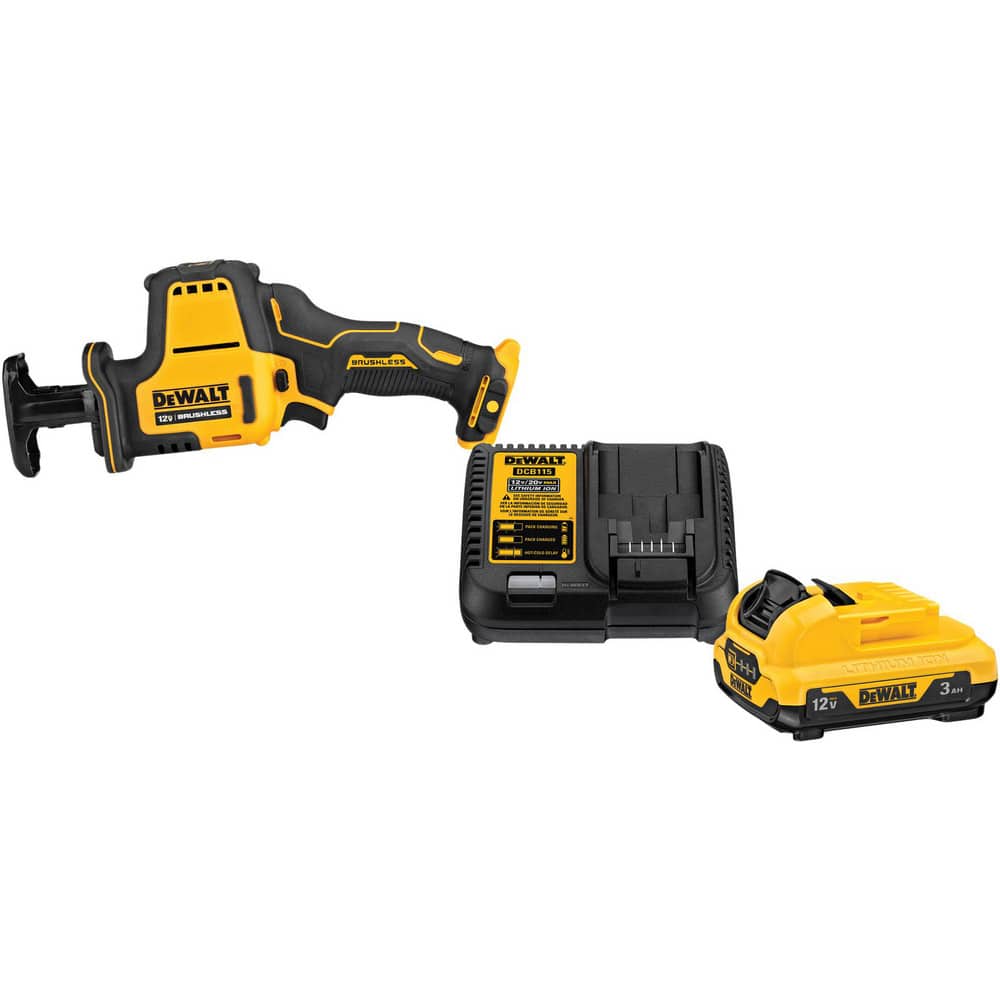 DeWALT Cordless Reciprocating Saws; Voltage: 12.00; Strokes per Minute:  2800; Stroke Type: Straight; Cutting Action: Straight; Battery Chemistry:  Lithium-ion; Battery Series: 12V MAX 09597303 MSC Industrial Supply