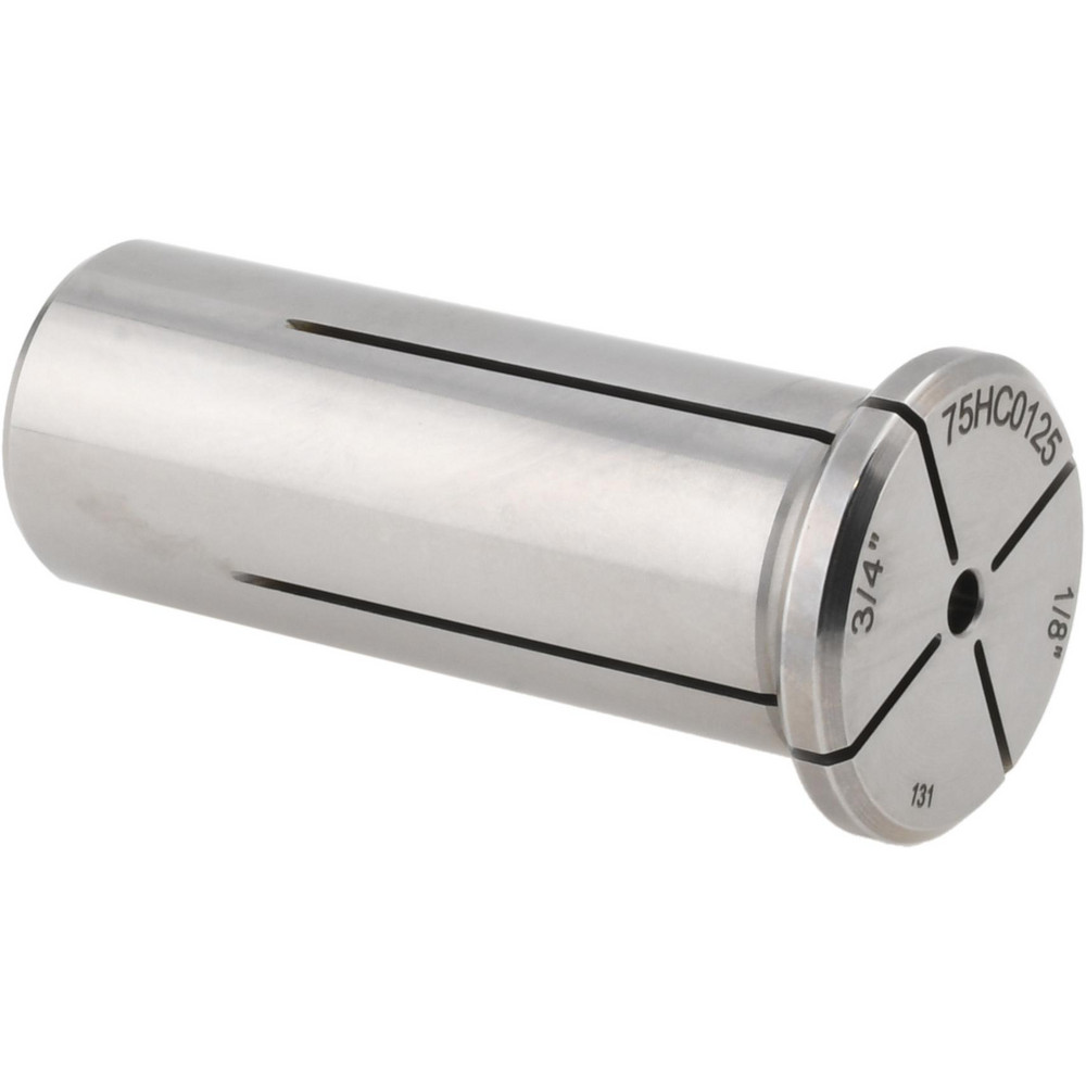 Hydraulic Chuck Sleeve: 8.00 mm ID, 19.05 mm OD, 25.00 mm Head Dia - Slotted, 50.00 mm Length Under Head, Steel, Through Coolant