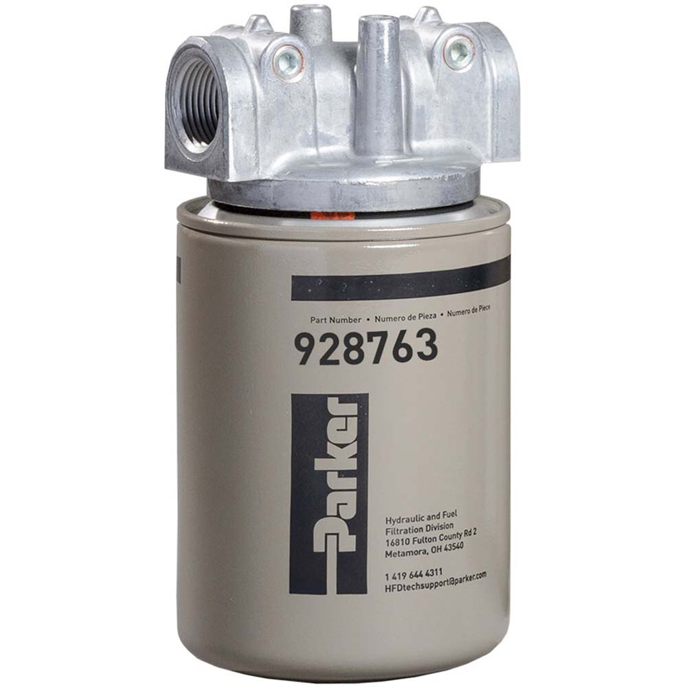 Spin-on Can Filter Assembly, 12gpm Nominal, 150psi, 3/4 NPT Ports