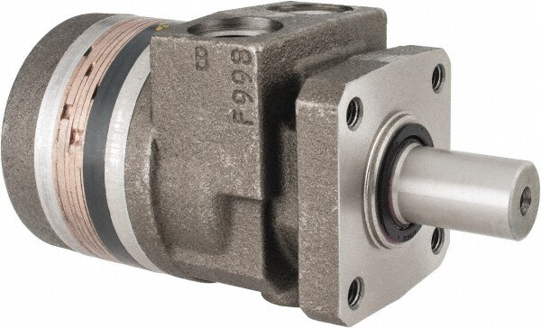 NPT Thread, 1/2" Port Size, 722 Max RPM, Bi Rotational, 4 Bolt Mount Hydraulic Motor