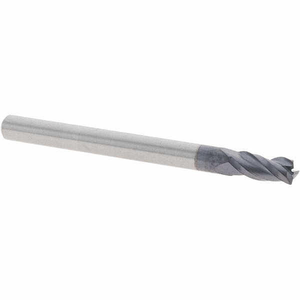 Made in USA 33400 Square End Mill: 1/8 Dia, 1/4 LOC, 1/8 Shank Dia, 1.5 OAL, 3 Flutes Image