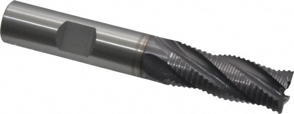 OSG 4550108 Square End Mill: 1/2 Dia, 1-1/4 LOC, 1/2 Shank Dia, 3-1/4 OAL, 4 Flutes, Cobalt Image