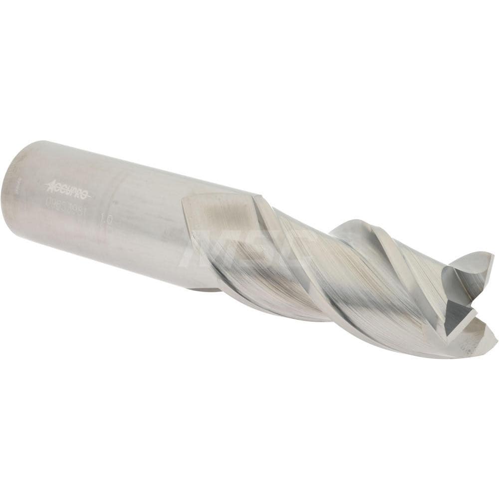 Accupro 12182202 Square End Mill: 1 Dia, 2-1/4 LOC, 1 Shank Dia, 5 OAL, 3 Flutes, Solid Carbide Image