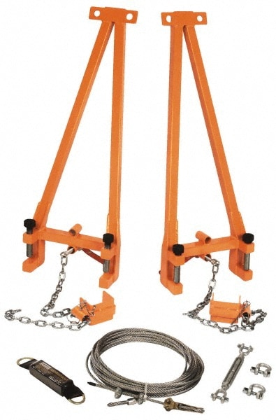 Horizontal Lifeline Systems; Type: Temporary Horizontal Lifeline System ; Length (Feet): 60.00; 60.0 ; Material: Stainless Steel; Stainless Steel ; Number of Stanchions: 2