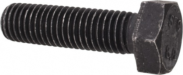 Hex Head Cap Screw: M14 x 2.00 x 50 mm, Grade 8.8 Steel, Uncoated