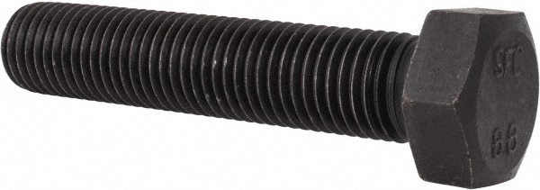 Hex Head Cap Screw: M24 x 3.00 x 120 mm, Grade 8.8 Steel, Uncoated