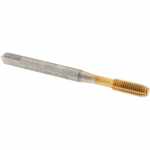 Thread Forming Tap: #10-32 UNF, Modified Bottoming Chamfer, Cobalt, TiN Finish