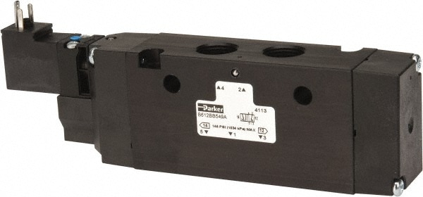 Stacking Solenoid Valve: Single Solenoid, 4-Way, 2 Position, Air Return