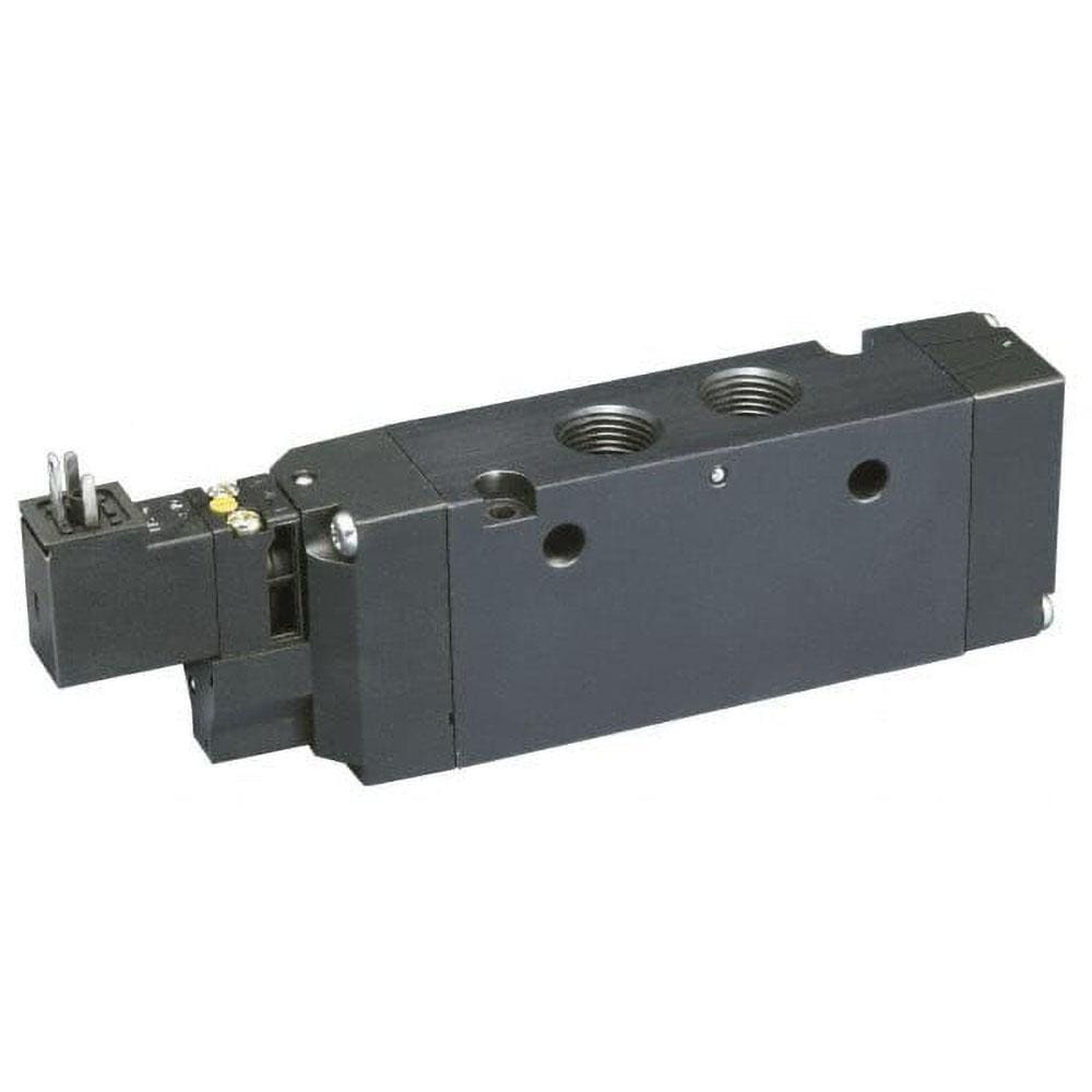 Stacking Solenoid Valve: Single Solenoid, 4-Way, 2 Position, Air Return