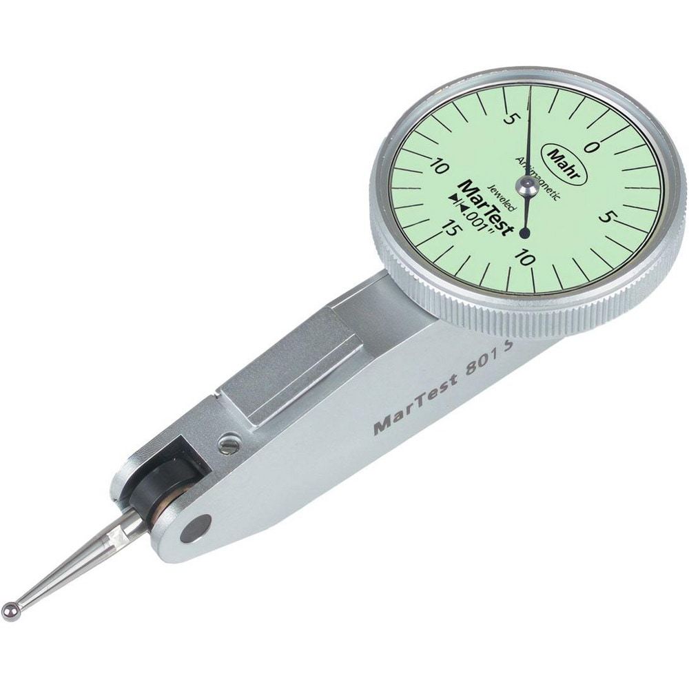 -0.015 to 0.015", 0.001000" Graduation, Horizontal Dial Test Indicator