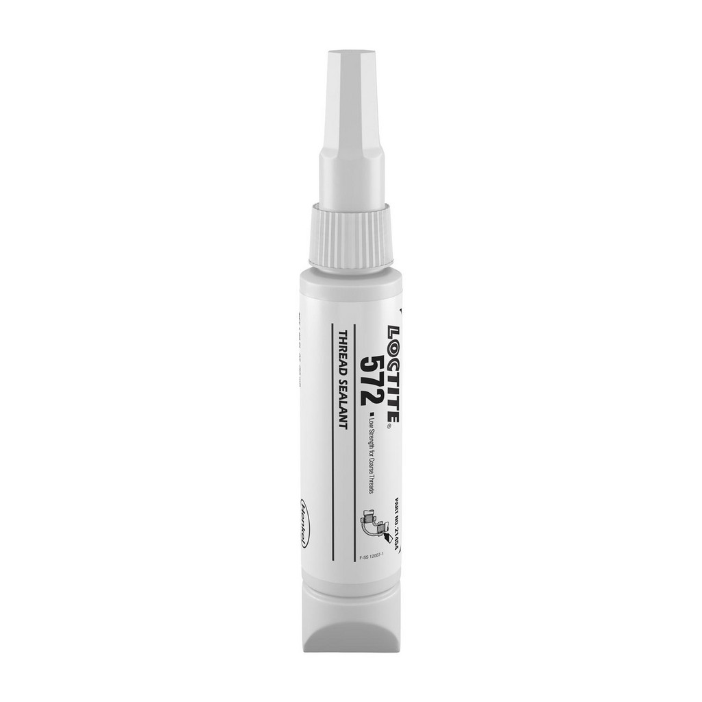 Loctite 572 Thread Sealant, 50 ml Tube - Medium-strength, slow-curing thread sealant for coarse metal threads | Part #231115