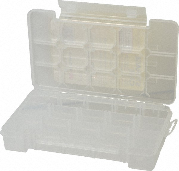 AkroMils 3 to 15 Compartment Clear Small Parts Storage Case