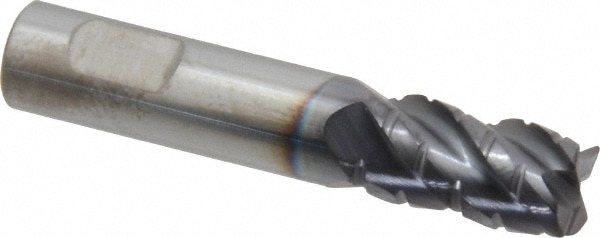 ProMax 120-02424 Corner Radius End Mill: 3/8" Dia, 5/8" LOC, 0.02" Radius, 4 Flutes, Solid Carbide Image