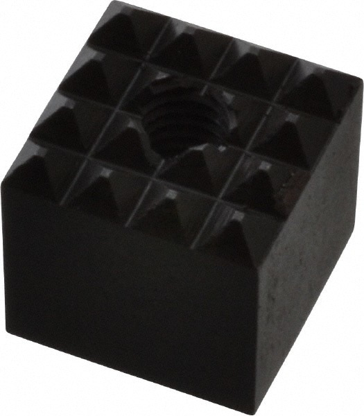 1/2" Square, 10-32 Thread, 1/2" High, Fine Tooth Grade, Diamond Serration, High Speed Steel, Square Positioning Gripper