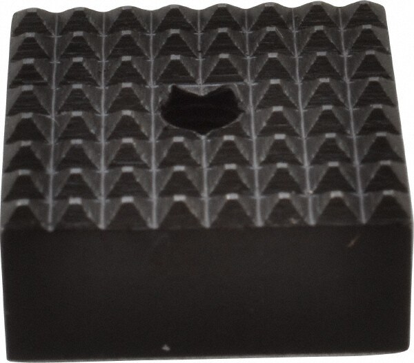 3/4" Square, 10-32 Thread, 3/8" High, Extra Fine Tooth Grade, Diamond Serration, High Speed Steel, Square Positioning Gripper