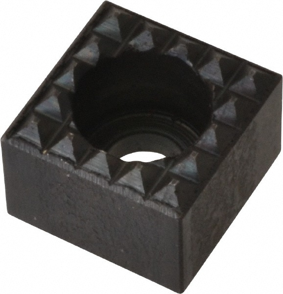 1/2" Square, 3/8" High, #10 C Bore SHCS Size, Extra Fine Tooth Grade, Diamond Serration, High Speed Steel, Square Positioning Gripper