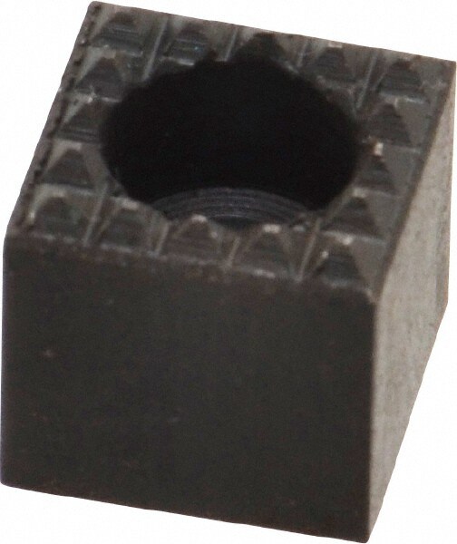 1/2" Square, 1/2" High, #10 C Bore SHCS Size, Extra Fine Tooth Grade, Diamond Serration, High Speed Steel, Square Positioning Gripper
