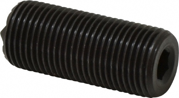 Serrated Tooth, 5/8-18, 1/4" Internal Hex, 1-1/2" Thread Length, Black Oxide Finish, Fully Threaded, Adjustable Positioning Gripper