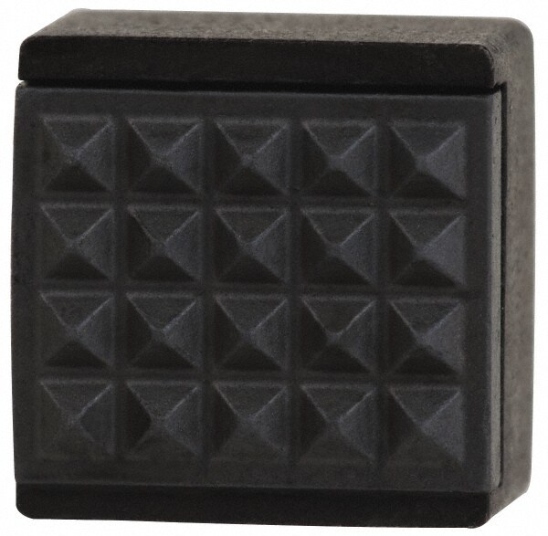 1/2" Square, 10-32 Thread, 3/8" High, Extra Fine Tooth Grade, Diamond Serration, Carbide-Tipped, Square Positioning Gripper