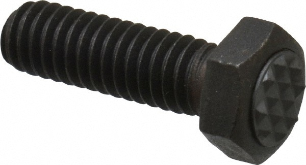 Serrated Tooth, 5/16-18, 1" Shank Length, 1" Thread Length, Black Oxide Finish, Hex Head, Adjustable Positioning Gripper