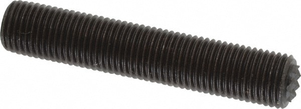 Serrated Tooth, 3/8-24, 3/16" Internal Hex, 2" Thread Length, Black Oxide Finish, Fully Threaded, Adjustable Positioning Gripper