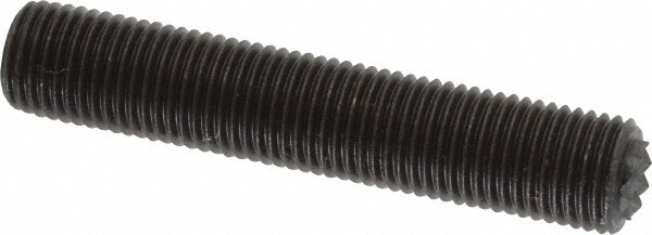 Serrated Tooth, 3/8-24, 3/16" Internal Hex, 2" Thread Length, Black Oxide Finish, Fully Threaded, Adjustable Positioning Gripper