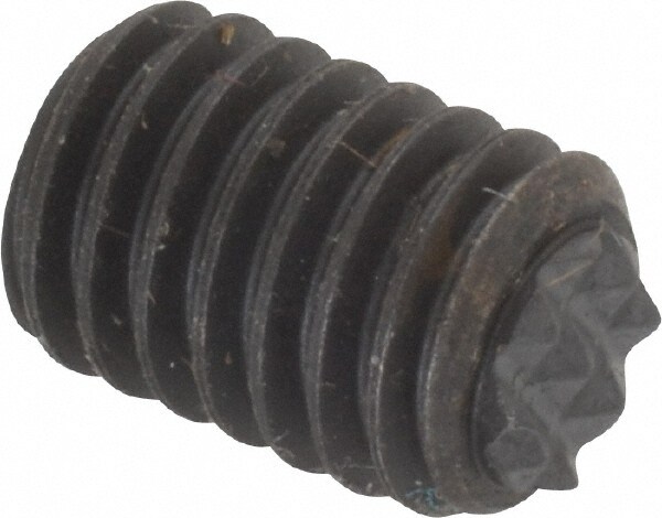 Serrated Tooth, 3/8-16, 3/16" Internal Hex, 1/2" Thread Length, Black Oxide Finish, Fully Threaded, Adjustable Positioning Gripper