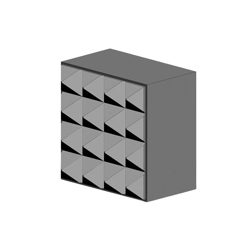 1/2" Square, 10-32 Thread, 3/8" High, Fine Tooth Grade, Diamond Serration, Solid Carbide, Square Positioning Gripper