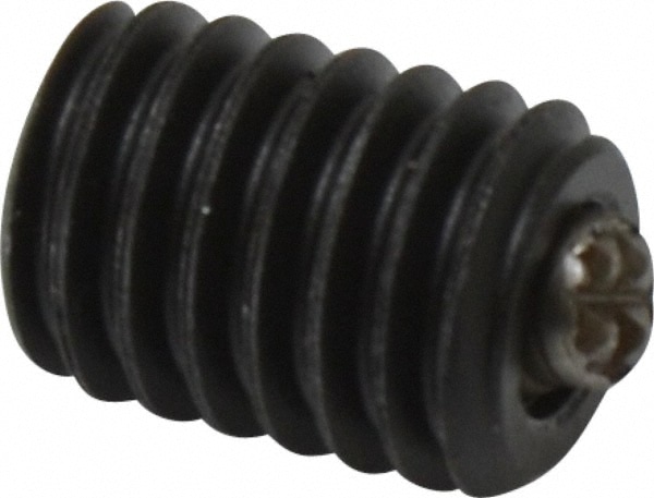 Fairlane TBU-0370-S 3/8-16, 1/2" Thread Length, 3/16" Ball Diam, Serrated Ball Pad Surface, Alloy Steel, Black Oxide, Threaded, Swivel Action Gripper Assemblies Image