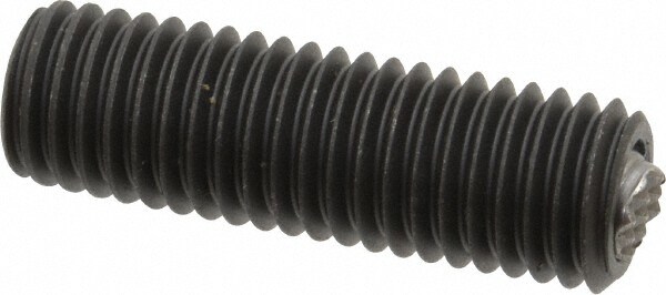 5/8-11, 2" Thread Length, 3/8" Ball Diam, Serrated Ball Pad Surface, Alloy Steel, Black Oxide, Threaded, Swivel Action Gripper Assemblies