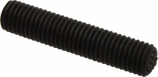 5/8-11, 3" Thread Length, 3/8" Ball Diam, Serrated Ball Pad Surface, Alloy Steel, Black Oxide, Threaded, Swivel Action Gripper Assemblies