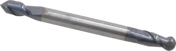 Accupro 12185285 Ball End Mill: 0.125" Dia, 0.25" LOC, 2 Flute, Solid Carbide Image