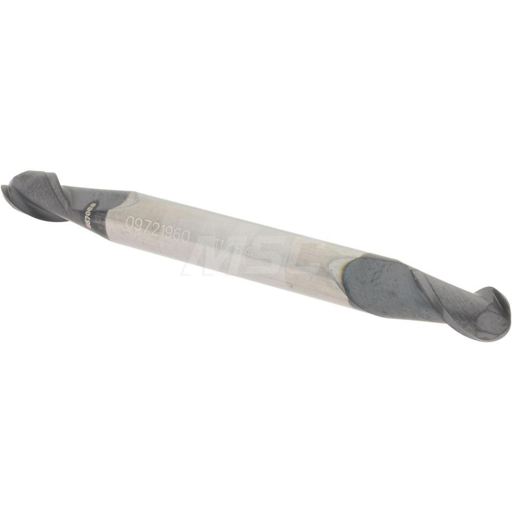 Accupro 12177723 Ball End Mill: 0.1719" Dia, 0.3125" LOC, 2 Flute, Solid Carbide Image