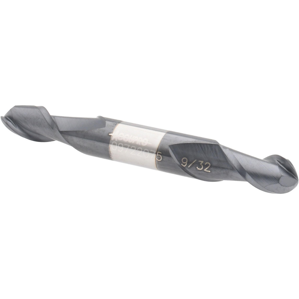 Accupro 12177735 Ball End Mill: 0.2813" Dia, 0.5" LOC, 2 Flute, Solid Carbide 