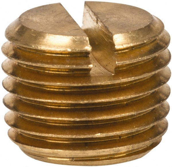Industrial Pipe Slotted Plug: 1/4" Male Thread, MNPTF