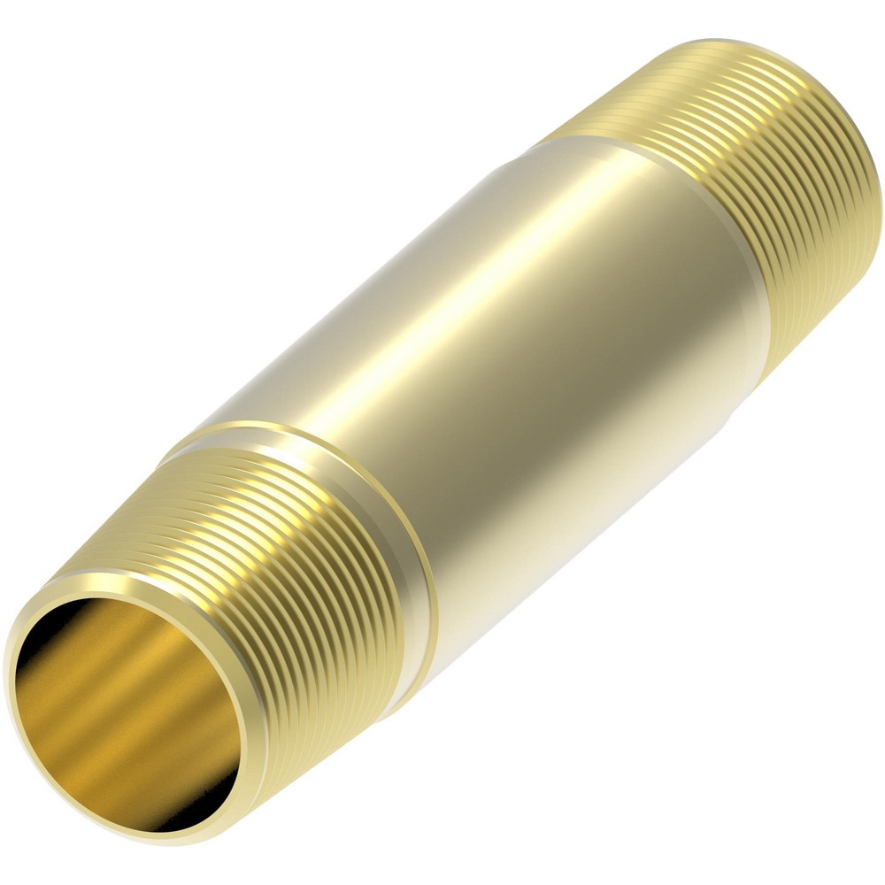 Industrial Pipe Long Nipple: 1/4" Male Thread, MNPTF