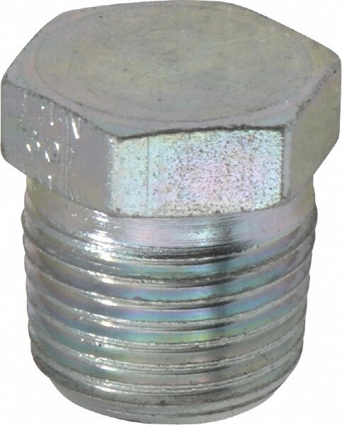 Industrial Pipe Hex Plug: 3/8" Male Thread, MNPT