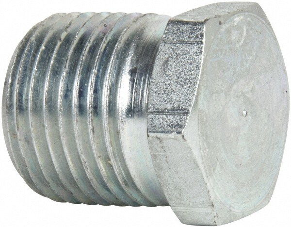 Industrial Pipe Hex Plug: 1/2" Male Thread, MNPT