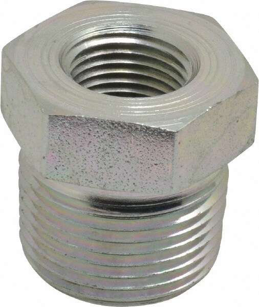 Industrial Pipe Bushing: 3/8" Female Thread, 3/4" Male Thread, MNPT x FNPT