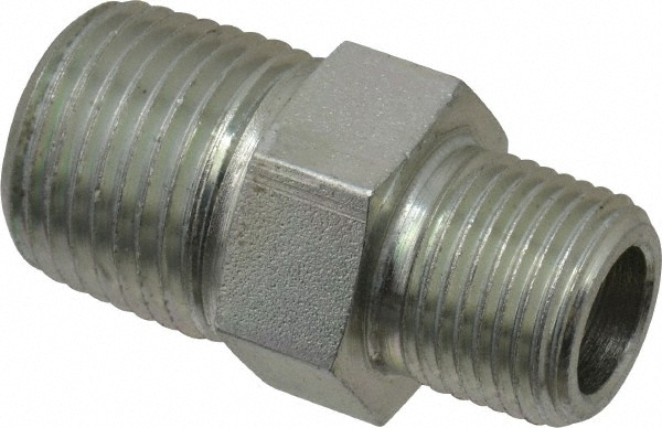Industrial Pipe Hex Plug: 1/2 x 3/8" Male Thread, MNPT